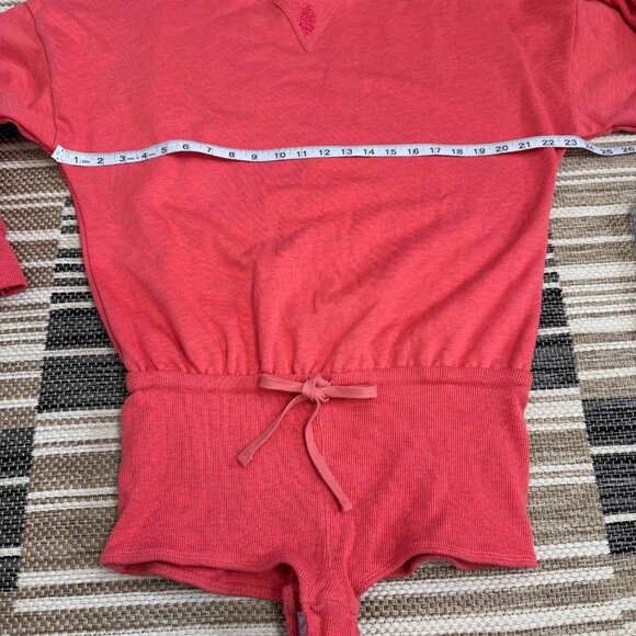 Free People FP Movement For The Win Playsuit Open Back Micro Shorts Orange Sz S - Picture 10 of 13